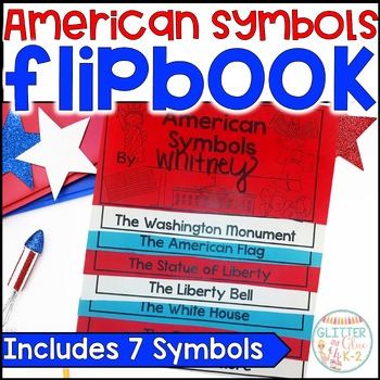 Preview of American Symbol Flipbook for Kindergarten or First Grade