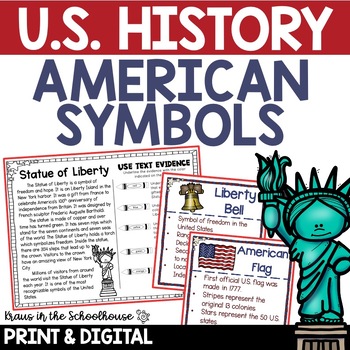Preview of U.S. Symbols and Monuments Activities and Worksheets | American Symbols