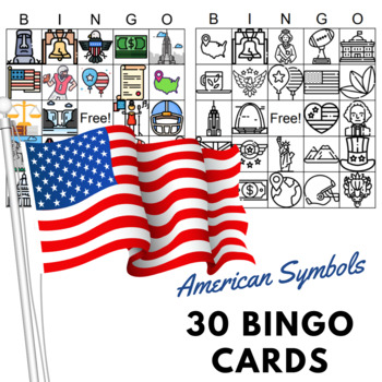 Preview of American Symbols - 30 Bingo Cards