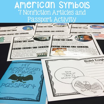 Preview of American Symbols Articles & Passport Activity