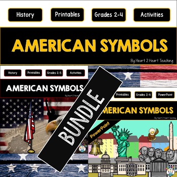 Preview of American Symbols Worksheets BUNDLE: Statue of Liberty Bell Lincoln Memorial