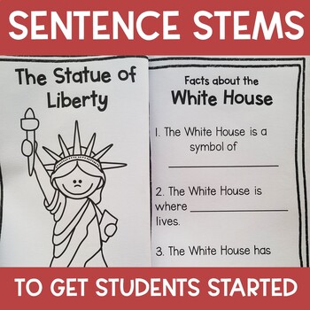 Download American Symbols Booklet First Grade by Sublime Little Scholars | TpT