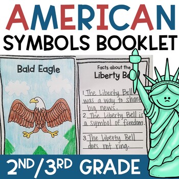 Preview of 2nd or 3rd Grade American Symbols Booklet with 12 US Symbols