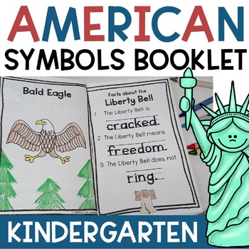 Preview of Kindergarten American Symbols Booklet with 12 US Symbols