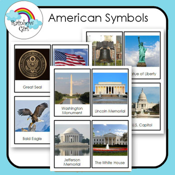 Preview of American Symbols Cards