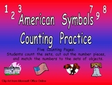 American Symbols Counting Practice for Kindergarten- Veterans Day