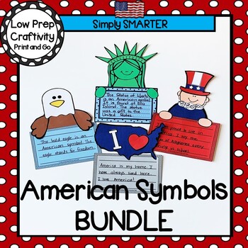 Preview of American Symbols Cut And Paste Writing Craftivities Bundle