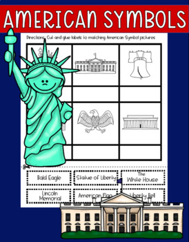 Preview of American Symbols Cut & Paste Activity- No Prep!