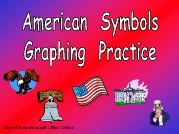 Preview of American Symbols Graphing Practice for Kindergarten- Veterans Day