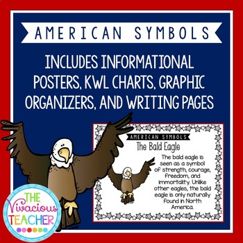 Preview of American Symbols~ Informational Poster, KWL Chart, Graphic Organizer, and Paper