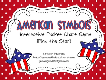 Preview of American Symbols Interactive Pocket Chart Game