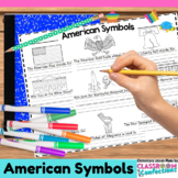 US Symbols Activity : Doodle Style Writing Organizer 3rd 4