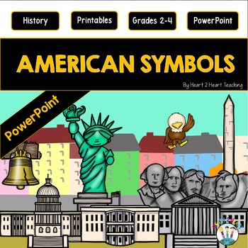 Preview of American Symbols Power Point Unit Second Grade
