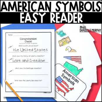 Preview of American Symbols Book | American Symbols Worksheets | President's Day Activities
