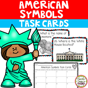 Preview of American Symbols Task Cards