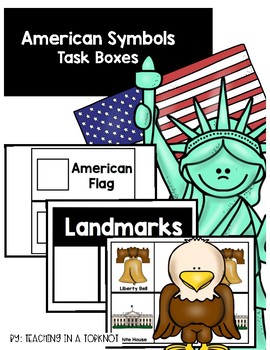 Preview of American Symbols Task Boxes