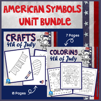 Preview of American Symbols Unit bundle USA independence Day, 4th of July
