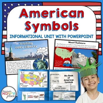 Preview of American Symbols Unit with PowerPoint – Reading, Writing, Crafts, Science