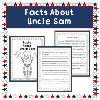 American Symbols Worksheets: Uncle Sam by Life with 5 Boys | TPT