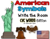 American Symbols Write the Room - CVC Words Edition