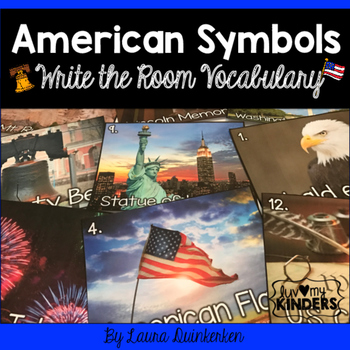 Preview of American Symbols Write the Room Vocabulary