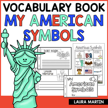 Preview of American Symbols Writing Book - American Symbols Vocabulary - US Symbols