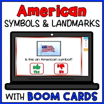 Preview of American Symbols and Landmarks Yes or No BOOM Cards