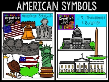 Preview of American Symbols and Monuments {Creative Clips Digital Clipart}