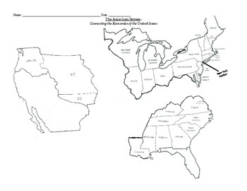schematic drawing of american map