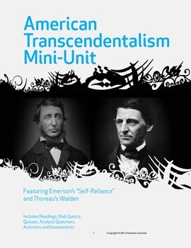 Preview of American Transcendentalism Mini-Unit