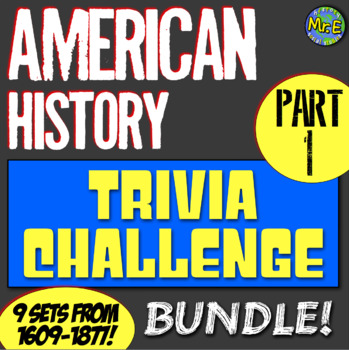 Preview of American US History Review Games PART 1 Bundle: 9 Sets for Early US History!