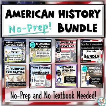 Preview of American / US History Social Studies BUNDLE- No Textbook Needed!