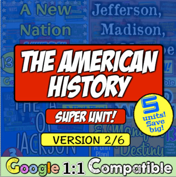 Preview of American US History Super Unit 2/6 (1788-1850) | Washington, Jackson, Expansion