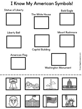 patriotic symbols worksheet