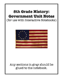 United States Government Unit Interactive Notebook Foldable Files