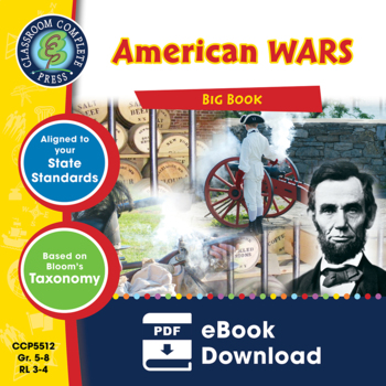 Preview of American Wars BIG BOOK Gr. 5-8