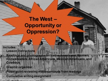 Preview of U.S. Westward Expansion - Opportunity or Oppression? Reading & Writing Activity