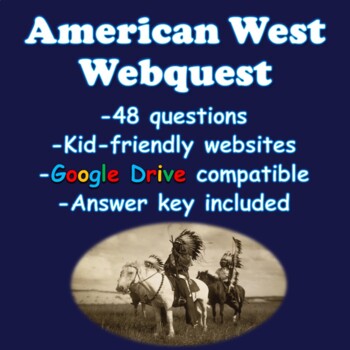 Preview of American West Webquest- Homestead Act, Dawes Act, Indian Wars, Cattle Drives