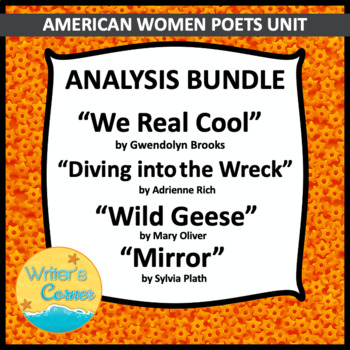 Preview of American Women Poets Bundle: G. Brooks, M. Oliver, A. Rich, S. Plath AP Analysis