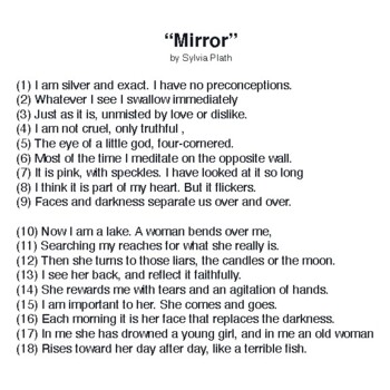 sylvia plath mirror