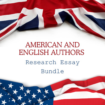 Preview of American and British Authors Research Essay Bundle