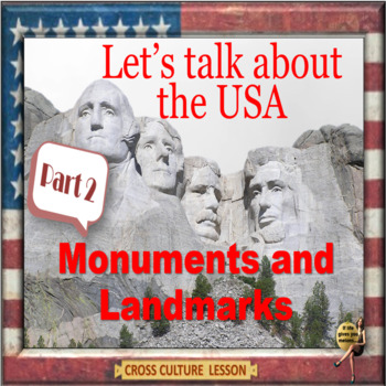 Preview of American monuments and landmarks– part two - PPT, ESL adult and kid no-prep quiz
