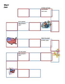 Preview of American/Patriotic Game Board