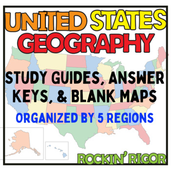 Preview of America's Fifty States - Maps and Study Guides!