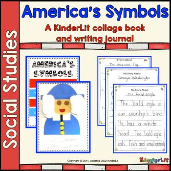 Preview of Bundle of American Symbols Collage Book and Writing Journal