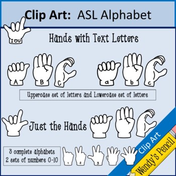 Preview of Americn Sign Language (ASL) Alphabet Clip Art