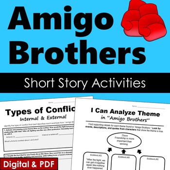 Preview of Amigo Brothers Short Story Activities - PDF & Digital