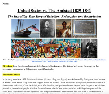 Preview of Amistad 1839-41: True Story of Rebellion, Redemption & Repatriation