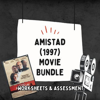 Preview of Amistad (1997) Movie Bundle (Worksheet and Multiple Choice Assessment)