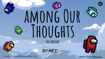 Preview of Among Our Thoughts [The Airship] Digital GAME Inspired by Among Us Google Slides